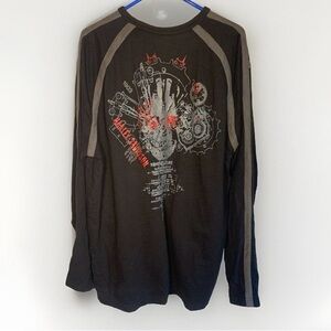 Men's XL Cotton Harley Davidson Motorcycles Black Pullover Skull Sweater